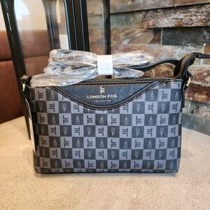 London Fog Signature Print Crossbody- NWT